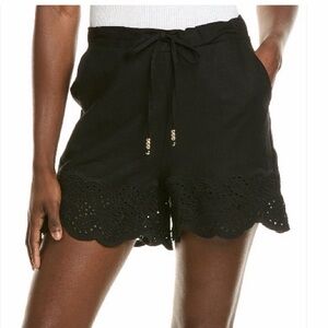 NWT Ellen Tracy Women's Black Eyelet Shorts - XS